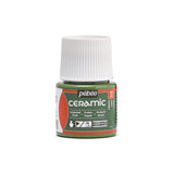 Pebeo Ceramic, Enamel Effect Paint - High Gloss Paints, Opaque, Oil-Based Color, 45 ml Bottle, Green, 025-037