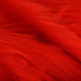 Faux Fur Fabric Craft Fur for Crafts,Gnomes,Costume,Fursuit,Decoration,60 18 Inch(Half Yard,Red)