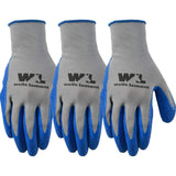 Wells Lamont mens 3 Pair Pack work gloves, Grey, XLarge Pack of US