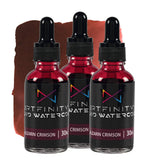 Artfinity Liquid Watercolor Paint 30 ml Bottle - 3 Pack, Alizarin Crimson - Vibrant Dye-Based Liquid Watercolor w/Glass Pipette,