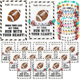 Zeyune 20 Set Football Bracelets Football Team Gifts Bulk for Women Men Stackable Clay Bead Adjustable Bracelets Inspirational S