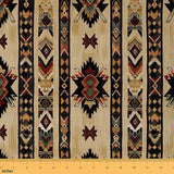 Feelyou 10 Yards Geometric Southwestern Tribal Native American Indian Design Waterproof Polyester Upholstery Fabric by The Yard