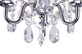Elegant Lighting Ld5019D9 Karter 3 Light 9-1/2 Wide Taper Candle Chandelier, Polished Black