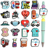 20Pcs Nurse Silicone Focal Beads Bulk for Pens Medical Silicone Beads for Beaded Pen Keychain Bracelet Making