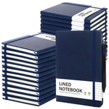 Aodaer 30 Set Lined Notebook Journals with Pens A5 Notebooks 100 GSM College Ruled Hardcover Notebook PU Leather Notepad with Pe