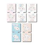 woopme Set of 5 Beauty Baby Elephant Magnetic Bookmark for Book Lovers Readers Students Gift Magnetic Page Clips Folding