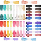 30 Pcs Thin Ribbon for Lei Making 1/8 Inch Ribbon 164yd Satin Multicolor Double Faced Grosgrain Crafts Polyester Fabric for Wedd