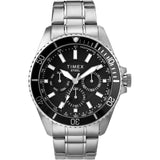 Timex Mens TW2T58900JT Analog Display Analog Quartz Silver Watch Color: Silver-Tone/Black