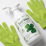 QONS Leaf Shine Spray for Fiddle Leaf Fig with Soft Cleaning Gloves ReadytoUse Leaf Cleaner & Polish for Indoor Plants, Help