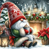 Ekuxom Christmas Gnome Diamond Art Kits for Adults-5D Diamond Painting Kits for Adults Beginners-DIY Round Full Drill Gem Art fo