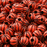 CZZZY 200Pcs Sports Beads Acrylic Basketball Bead 11mm Sports Style Beads for Jewelry Making Crafts DIY Necklace Bracelet Making