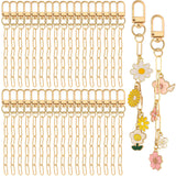Liliaafar 100 Set Keychain Making Kit Metal Keychain Clips with Key Ring Swivel Snap Hook Lobster Claw Clasps and Extender Chain