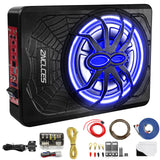 Znclces 2025 Upgraded 10 1200W Slim Under Seat Powered Car Subwoofer, Car/Truck Sub Built in Amplifier for Outstanding Heat Diss