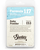 Shortie's Candle Company Baby Powder Wax Melts - Formula 117-1 Highly Scented 3 Oz. Bar - Made with Natural Oils - Fresh & Clean
