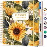 CAGIE 2026 Planner Weekly and Monthly - January - December 2026 Calendar, Hardcover Spiral Bound, 13 Monthly Dividers Tabs, Stic