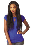 Sensationnel Cloud9 4X4 Braided Wig - Senegal Twist Hand Tied Swiss Lace Braided Wig With Large Parting Area (2 DARKBROWN)