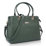Adisa Quilted Handbag Shoulder Bag For Women And Girls With Detachable Sling Belt (Ad4077) (Dark Green),Dark Green,,B0DXQGVK95