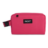 PackIt Freezable Snack Box, Magenta, Built with EcoFreeze Technology, Collapsible, Reusable, Zip Closure with Buckle Handle, Des