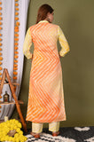 Gosriki Women'S Cotton Blend Straight Printed Kurta With Pant (Isha-Orange_Xl-Go Orange_X-Large),Orange,,B09S3723X2