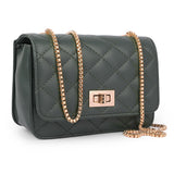 Adisa Women'S Girls Party Sling Bag With Gold Chain (Sl5090.) (Dark Green),Dark Green,,B0F6VGNQQV