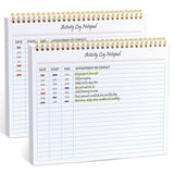 Activity Log Notepad, Spiral Activity Log Book for Business Work with Checklist, Organized Time Spending, Appointment or Contact