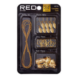 RED by Kiss Dreadlock Jewelry Complete Kit Braid Charms Hair Cuffs Hair Rings Metallic Cord for Women Hair Decorations (Kit 4)