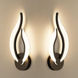 Pasoar Hard-Wired 2-Pack Modern Indoor Wall Sconce 10W LED Black Dimmable Wall Sconce Set of 2 for Living Room Bedroom Hallway (