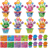 Frienda 48 Set Sunday School Craft Kit God Says You are DIY Handprint Religious Flower Craft Make Your Own Christian Bible Arts