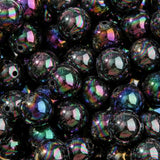 CYEENUT 20mm Acrylic Black Beads 60pcs Chunk Bubblegum Bead Beadable Pen Ball Beads for Pen Bag Jewelry Making Necklace Bracelet