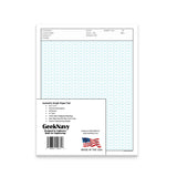 GeekNavy 8.5 x 11 Isometric Graph Paper 50 Sheets Portrait 0.25 Grid, Nonphoto Blue, High Brightness, Drafting, Engineerin