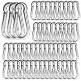 100PCS 3 Heavy Duty Spring Snap Hook, M8 5/16 Galvanized Steel Snap Hook Carabiner Quick Link Carabiner Clip, 500LBS Holding Cap