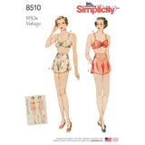 Simplicity 1930s Fashion Womens Vintage Bra and Panties Sewing Patterns, Sizes 1220
