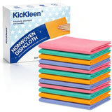 kickleen 12 Pcs Large German Universal Household Towels Dishcloths, Soft Absorbent Cleaning Cloths Reuseable Wipes Rag for Windo