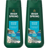 Irish Spring Body Wash Deep Action Scrub 18 fl oz, original,(Pack of 2)