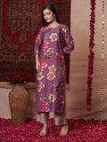 Gosriki Women'S Rayon Blend Straight Printed Kurta With Pant (Kejri Purple-Gs_Xxl_Purple_Xx-Large),Purple,2,B0DRNMG4NJ