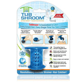 TubShroom Tub Drain Hair Catcher Strainer, Blue - Drain Protector and Hair Catcher for Bathroom Drains, Fits 1.5- 1.75Ba
