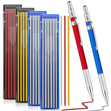 2 Pcs Welders Pencil with 48 PCS Round Refills Mechanical Pencils Metal Welding Marker for Tube Pipe Fitter Welder Steel Constru