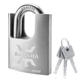 KAWAHA 21/60KD-3SK High Security Stainless Steel Shrouded Padlock with Key for Both Indoor and Outdoor use (Heavy Duty, Anti-Rus