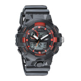 Sf Polyurethane Hustler Analog-Digital Grey Round Dial Men'S Sport Watch-77117Pp02W