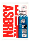 Chartpak SelfAdhesive Vinyl Capital Letters, 4 Inches High, Red, 58 per Pack (01177)