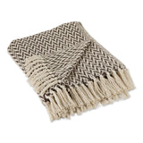 Dark Brown Zig-Zag Throw