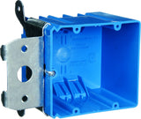 Carlon B234ADJ Outlet Box, New Work, 2 Gang, 35/8Inch Length by 55/8Inch Width by 3Inch Depth, Blue