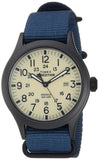 Timex Men'S Tw4B15600 Expedition Scout 40Mm Blue/Black/Cream Nylon Slip-Thru Strap Watch