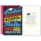 YIWANSIN Funny Middle School Graduation Card Gift for Boys Girls Teenagers, Congratulations Card for Middle & High School Studen