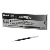Pentel Refill Ink for EnerGel Liquid Gel Pen, (0.3mm), Extra Fine Line, Needle Tip, Black Ink, Box of 12 (LRN3A)