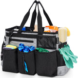 IBVIVIC Wearable Cleaning Caddy Bag for Cleaning Supplies,Large Capacity Cleaning Organizer Grey