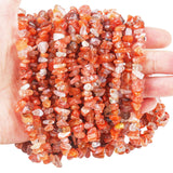favoramulet 5-8mm Carnelian Tumbled Stone Chip Beads for Jewelry Making, Irregular Shaped Healing Crystal Loose Bead Supply, Pac