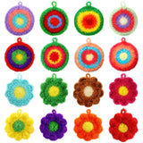 16pcs Flower Dish Srubbies,Non Scratch Dishwashing Sponges,Double Layer Reusable HandKnitting Kitchen Cleaning Dish Sponge Scru