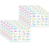 10 PACK PosterMat Pals, Space Savers, 13 x 9.5, Smart Poly, Traditional Cursive 95308