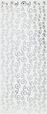 Anitas Outline Stickers, Border, Silver on White, for Scrapbooking, Card Making, Kids Play, Homework, Art, Craft, Embelish, Deco